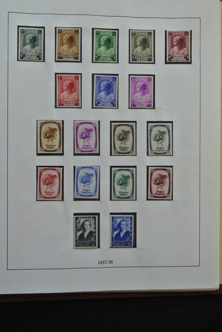 Belgien: 1849/1960: As good as complete, MNH, mint hinged and used collection Belgium 1849-1960 in 5