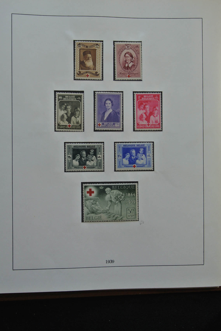 Belgien: 1849/1960: As good as complete, MNH, mint hinged and used collection Belgium 1849-1960 in 5