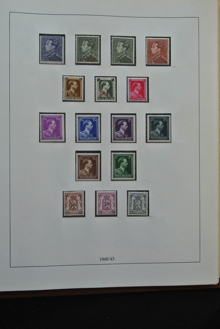 Belgien: 1849/1960: As good as complete, MNH, mint hinged and used collection Belgium 1849-1960 in 5