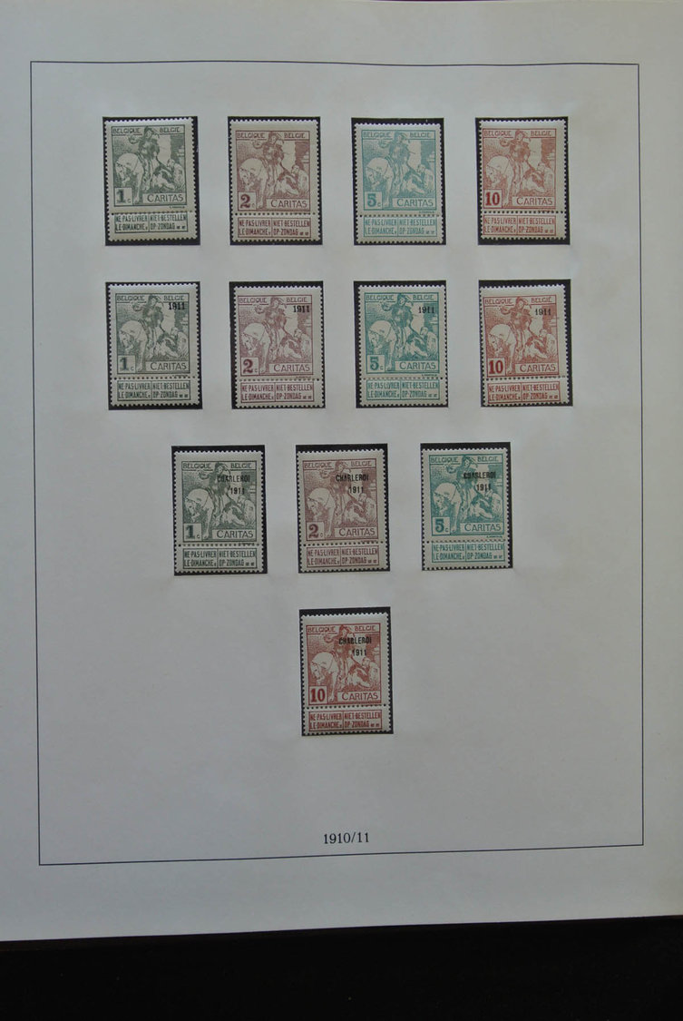 Belgien: 1849/1960: As good as complete, MNH, mint hinged and used collection Belgium 1849-1960 in 5