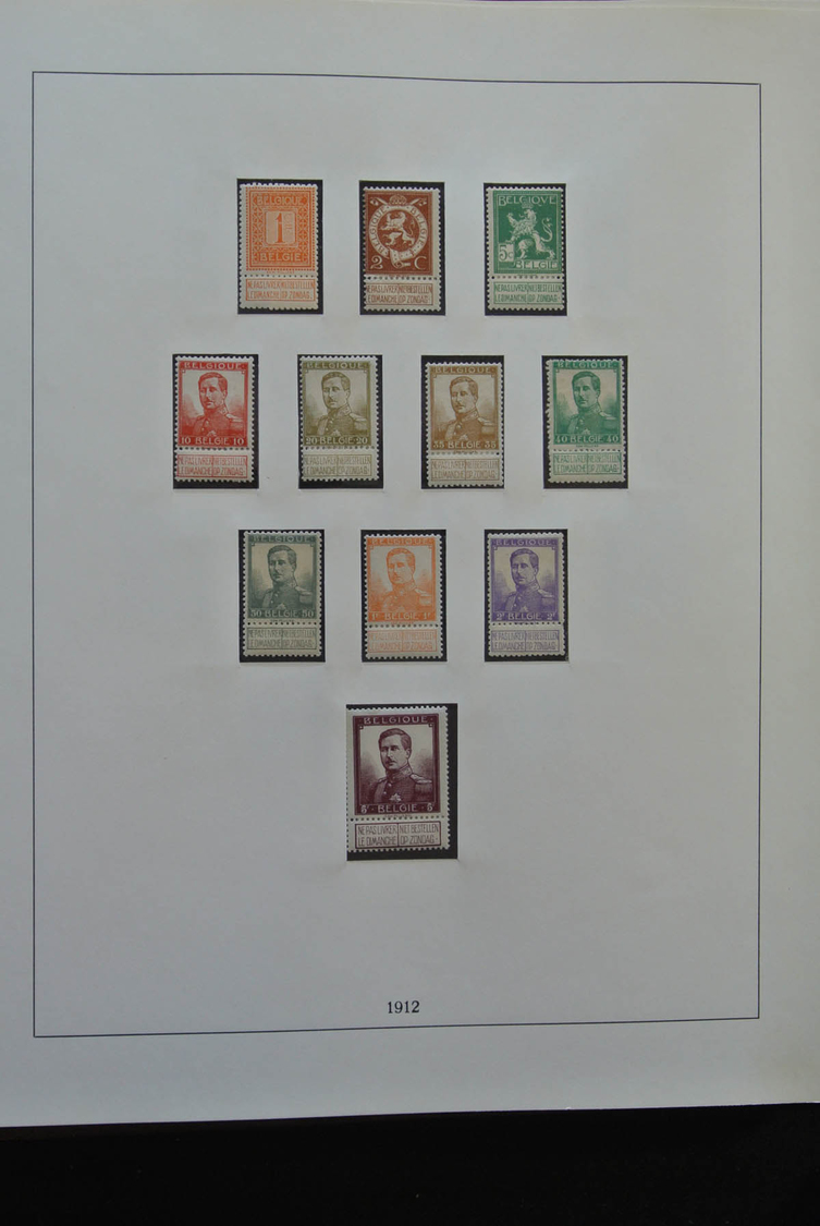 Belgien: 1849/1960: As good as complete, MNH, mint hinged and used collection Belgium 1849-1960 in 5