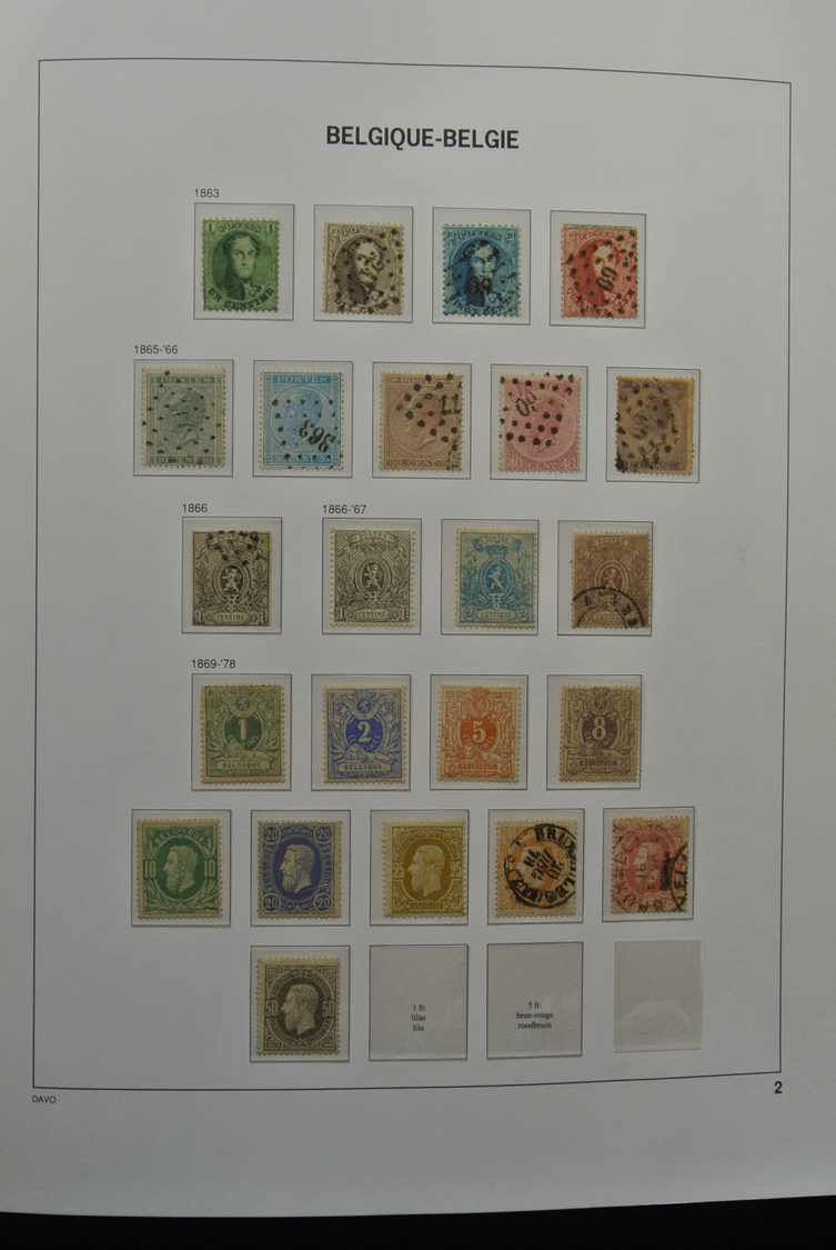 Belgien: 1849/1952: Almost Complete, Mostly MNH And Mint Hinged Collection Belgium 1849-1952 In Davo - Altri & Non Classificati