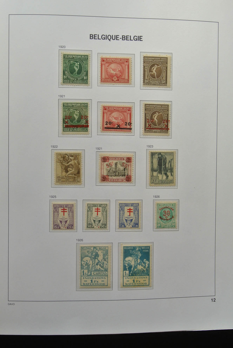 Belgien: 1849/1952: Almost Complete, Mostly MNH And Mint Hinged Collection Belgium 1849-1952 In Davo - Autres & Non Classés