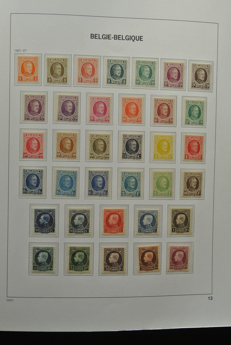 Belgien: 1849/1952: Almost Complete, Mostly MNH And Mint Hinged Collection Belgium 1849-1952 In Davo - Altri & Non Classificati