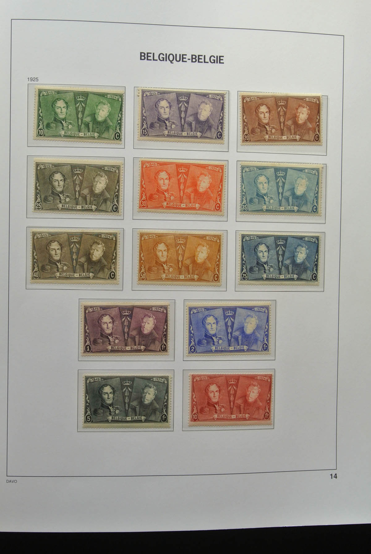 Belgien: 1849/1952: Almost complete, mostly MNH and mint hinged collection Belgium 1849-1952 in Davo