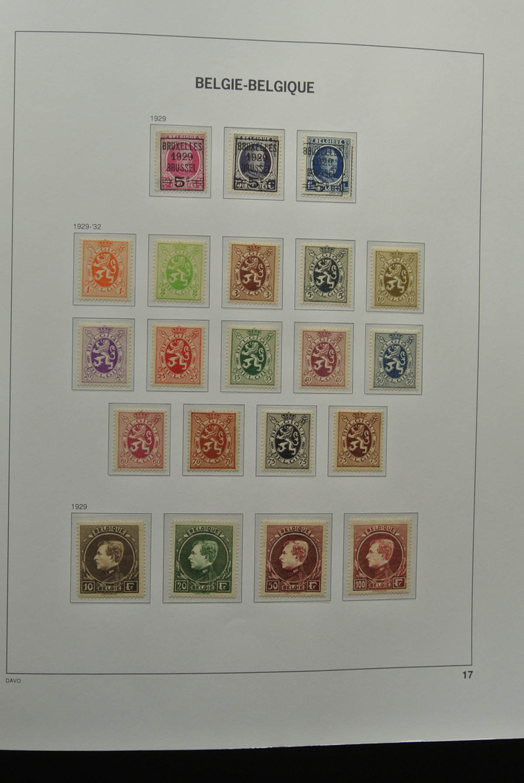 Belgien: 1849/1952: Almost complete, mostly MNH and mint hinged collection Belgium 1849-1952 in Davo