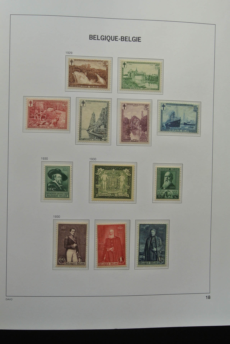 Belgien: 1849/1952: Almost complete, mostly MNH and mint hinged collection Belgium 1849-1952 in Davo