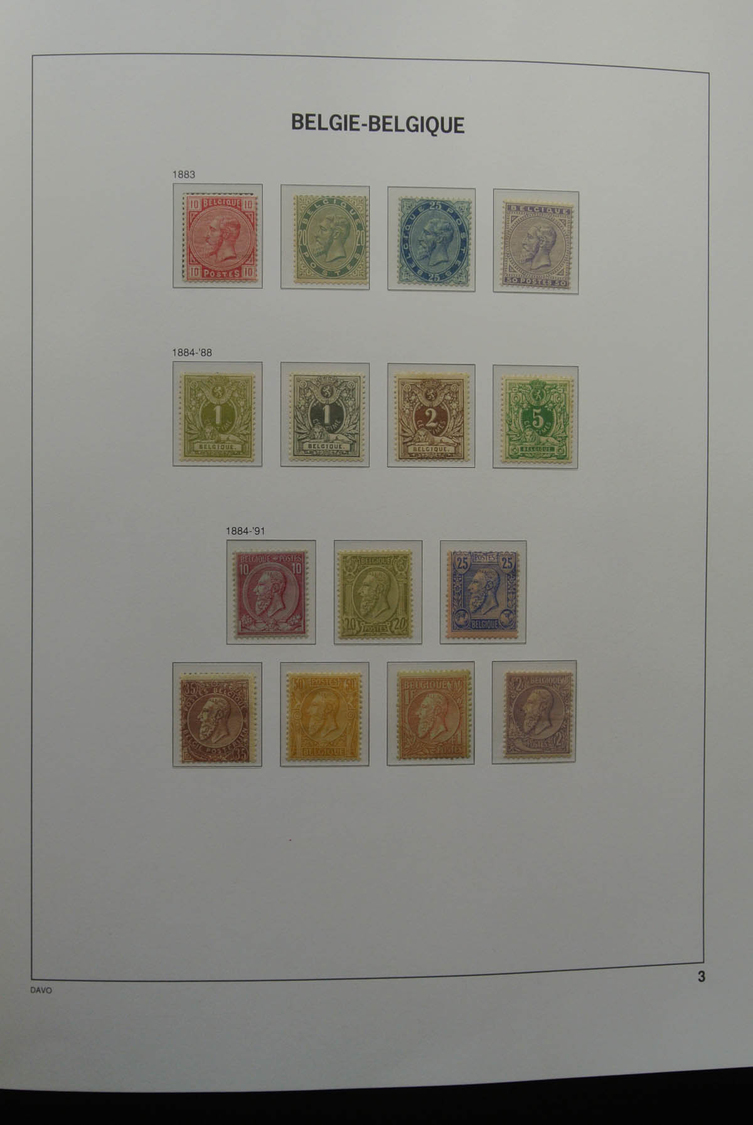 Belgien: 1849/1952: Almost complete, mostly MNH and mint hinged collection Belgium 1849-1952 in Davo