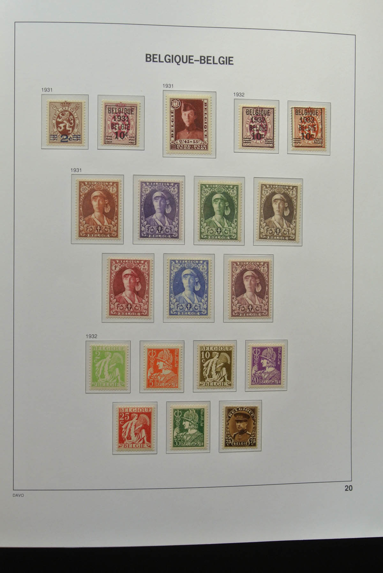 Belgien: 1849/1952: Almost complete, mostly MNH and mint hinged collection Belgium 1849-1952 in Davo