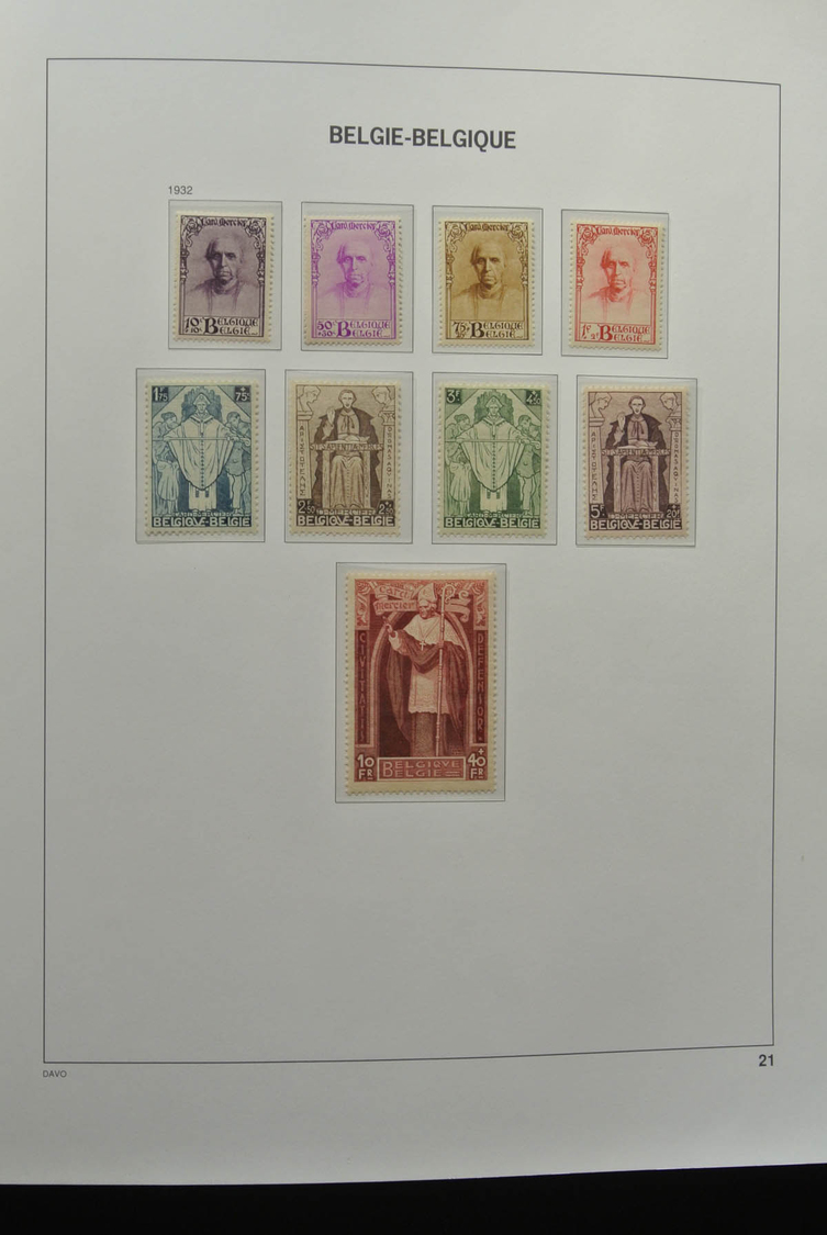 Belgien: 1849/1952: Almost complete, mostly MNH and mint hinged collection Belgium 1849-1952 in Davo