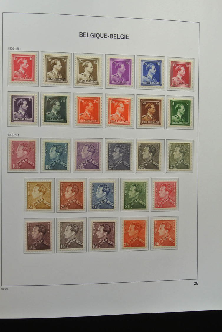 Belgien: 1849/1952: Almost complete, mostly MNH and mint hinged collection Belgium 1849-1952 in Davo