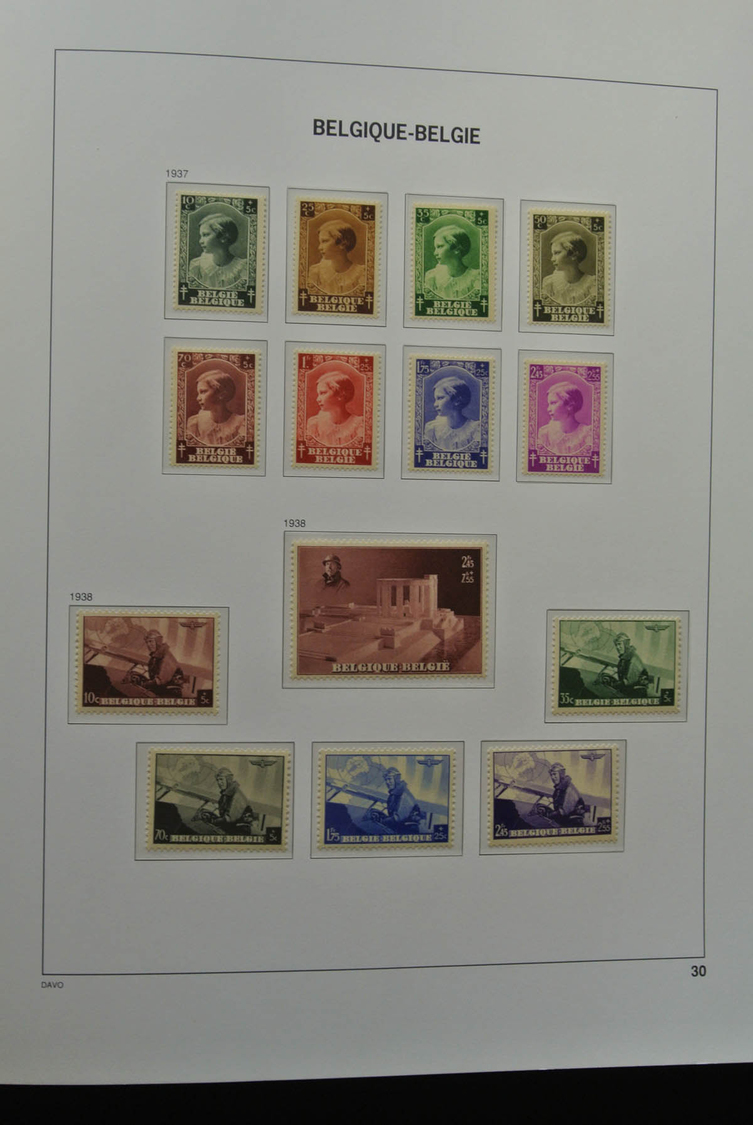 Belgien: 1849/1952: Almost complete, mostly MNH and mint hinged collection Belgium 1849-1952 in Davo