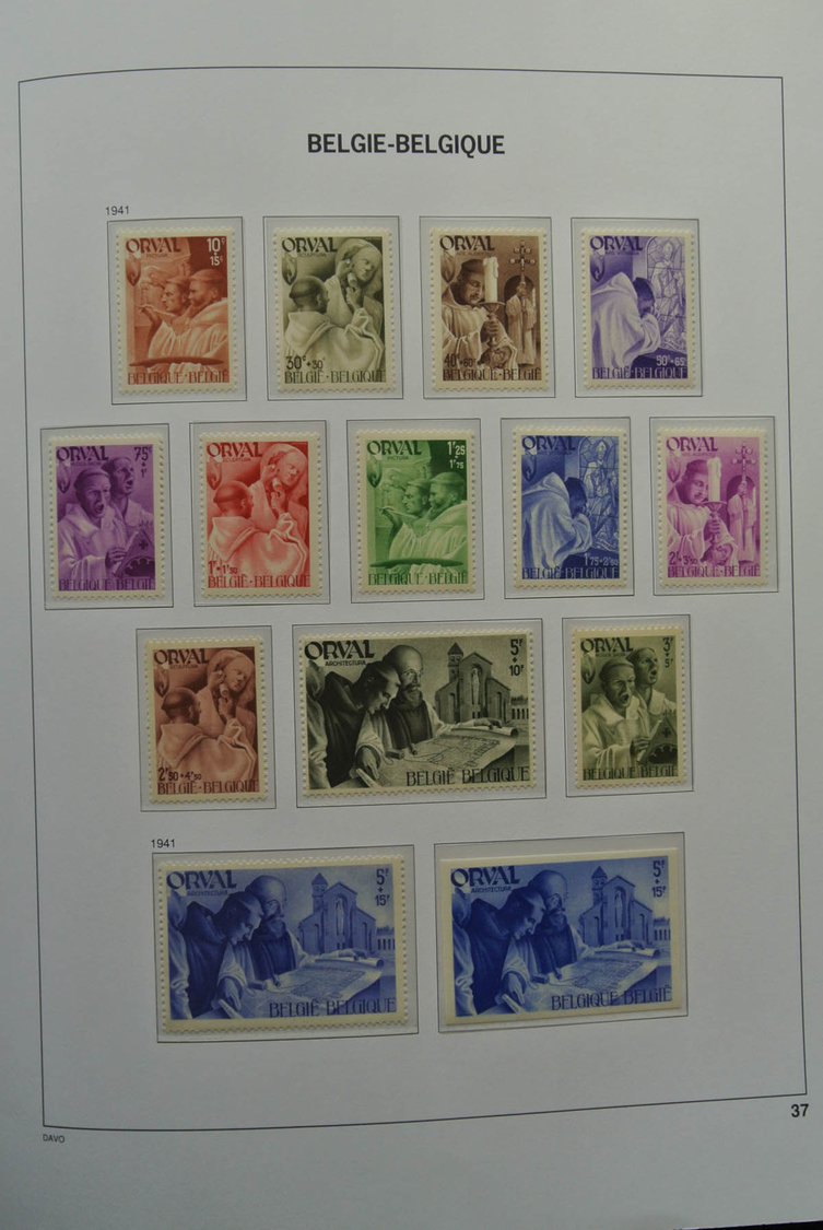 Belgien: 1849/1952: Almost complete, mostly MNH and mint hinged collection Belgium 1849-1952 in Davo