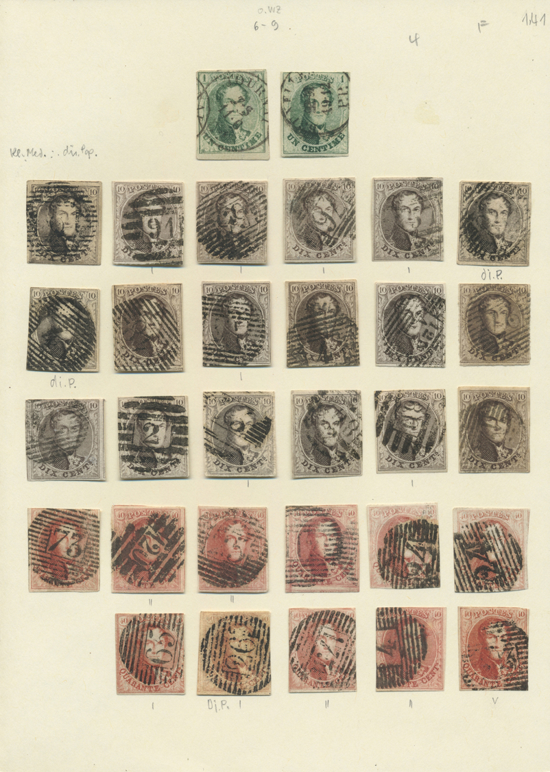 Belgien: 1849/1924; Schöne Sammlung Mit Einem überaus Reizvollen Anteil Von Tadellos Erhaltenen Dubl - Autres & Non Classés