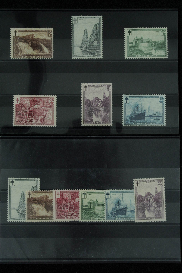 Belgien: 1900/1960: Fantastic lot better sets on stockcards, including the good issues all in quanti