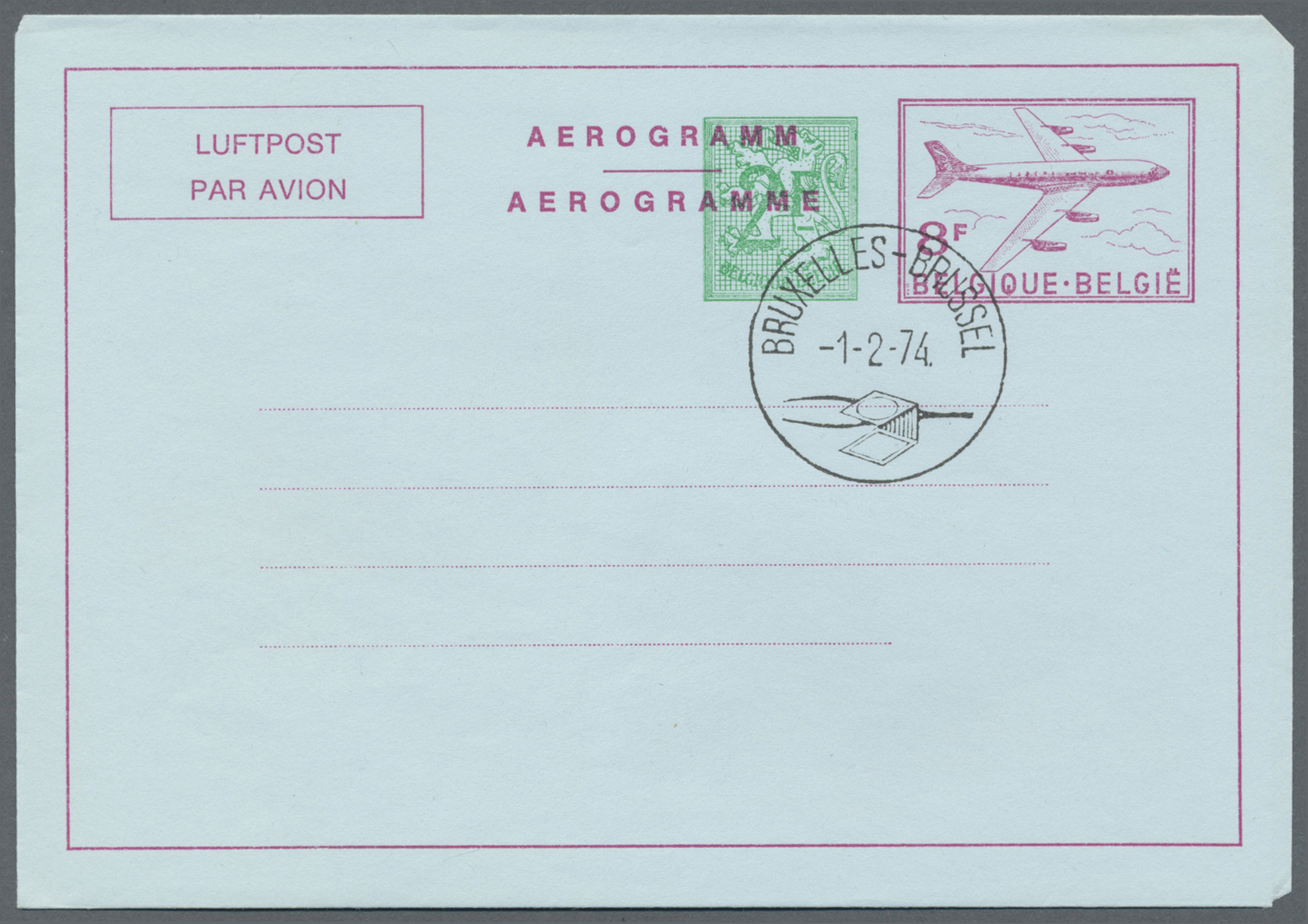 GA Belgien - Ganzsachen: 1948/1995 (ca.), AEROGRAMMES: Accumulation With About 1.500 Unused And Used/CT - Other & Unclassified