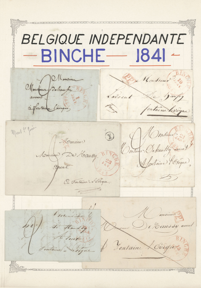 Br Belgien - Stempel: BINCHE, 1750/1860 Ca., Very Comprehensive Accumulation Of A Business Corresponden - Autres & Non Classés