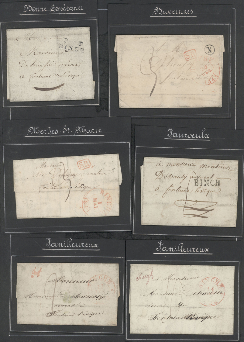 Br Belgien - Stempel: BINCHE, 1750/1860 ca., very comprehensive accumulation of a business corresponden