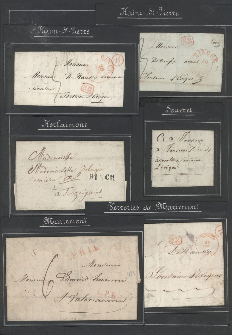 Br Belgien - Stempel: BINCHE, 1750/1860 ca., very comprehensive accumulation of a business corresponden