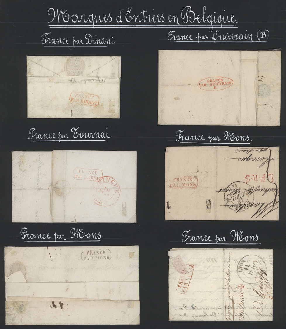 Br Belgien - Stempel: TRANSIT MARKINGS, MARQUES D'ENTREES En Belgique, 1803/1852 Ca., Collection Of 23 - Autres & Non Classés