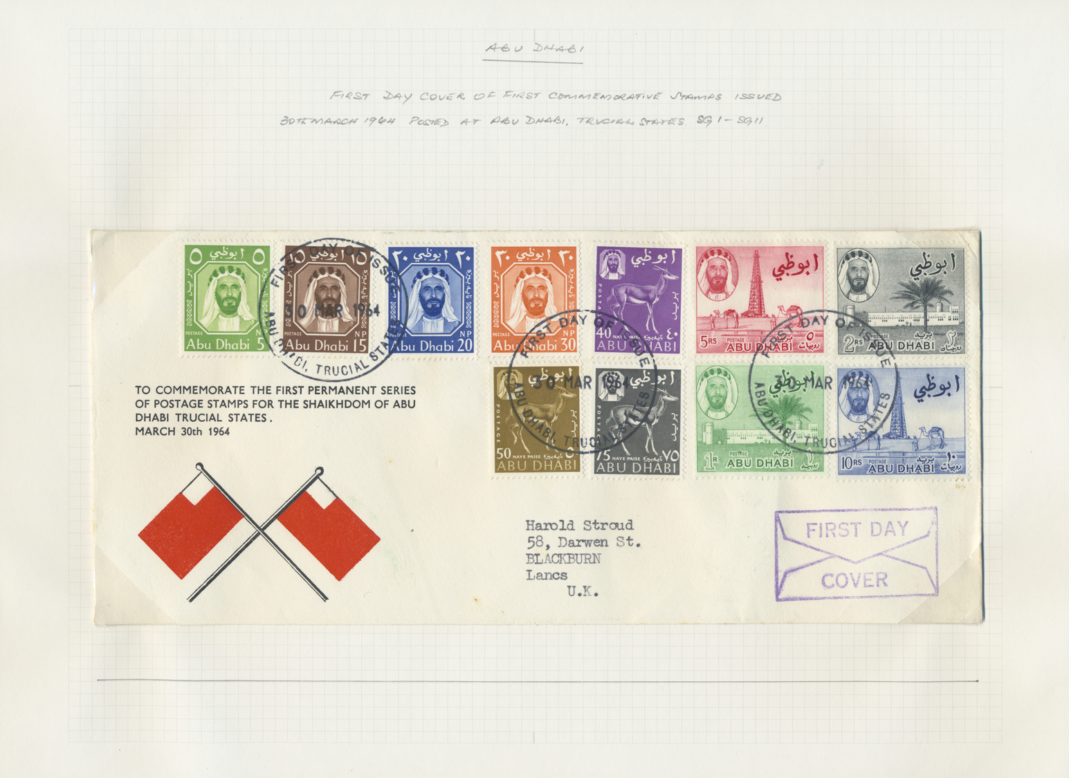 **/O/*/Br Abu Dhabi: 1961/1972, mint and used assortment incl. some entires.