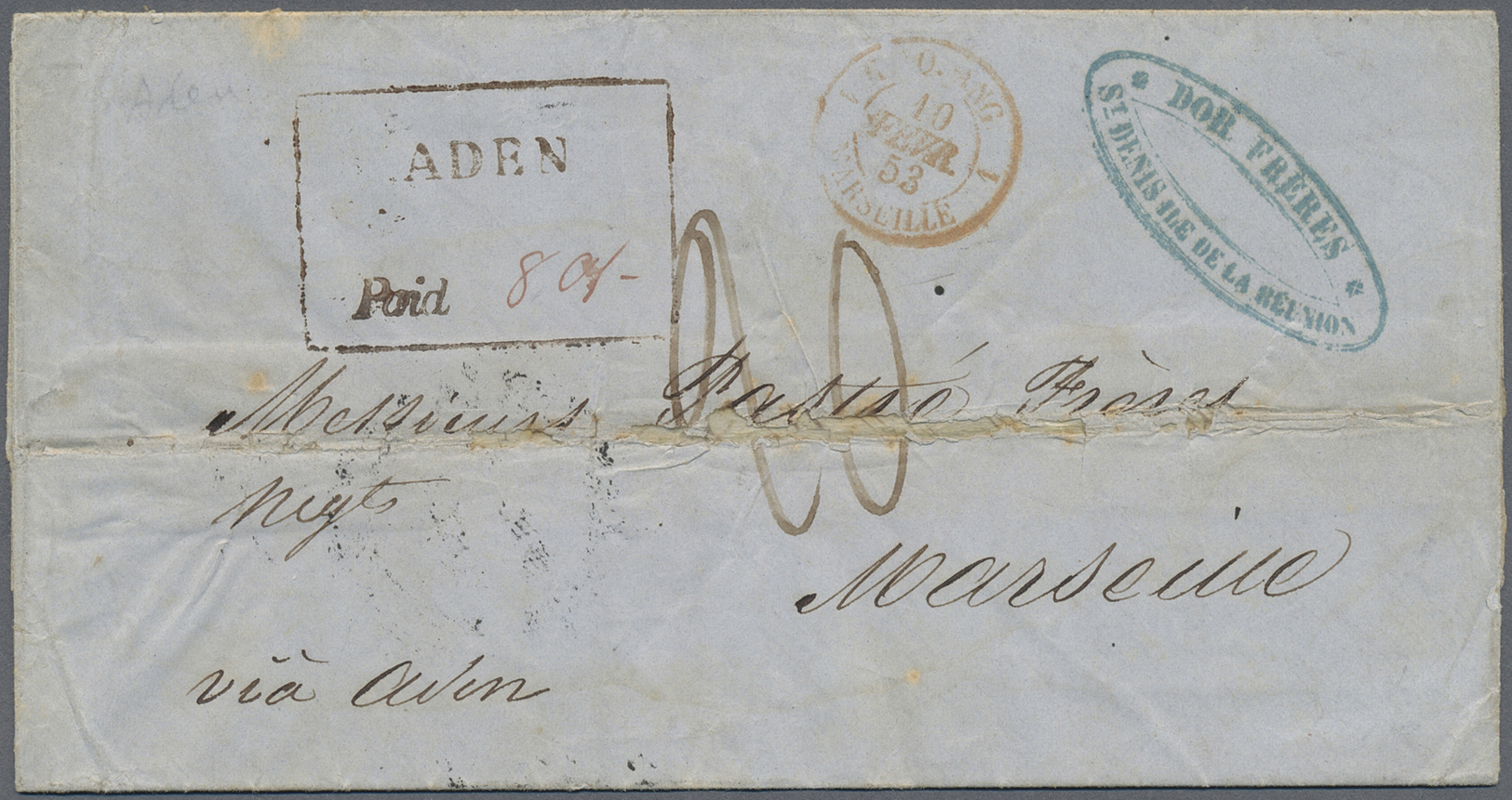 Br/GA/Brfst/O Aden: 1840's-1940's "ADEN - Postal History": Comprehensive, specialized and important collection of