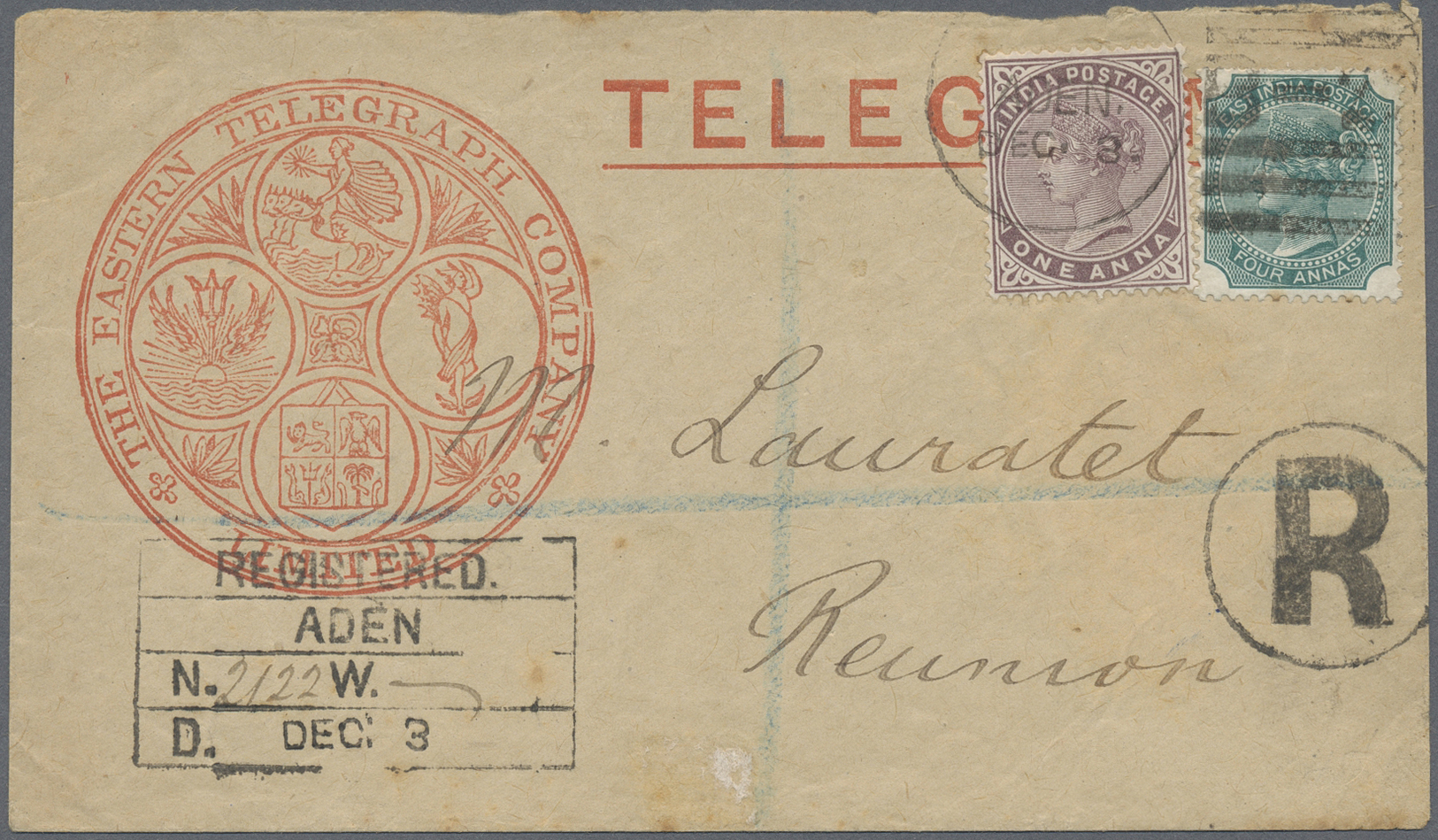 Br/GA/Brfst/O Aden: 1840's-1940's "ADEN - Postal History": Comprehensive, specialized and important collection of