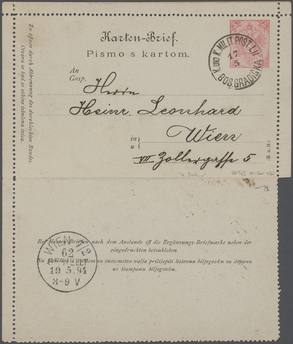 Br/Brfst/O/GA Bosnien und Herzegowina - Stempel: 1812/1920 huge Research Collection in 30 Lindner binders with tho