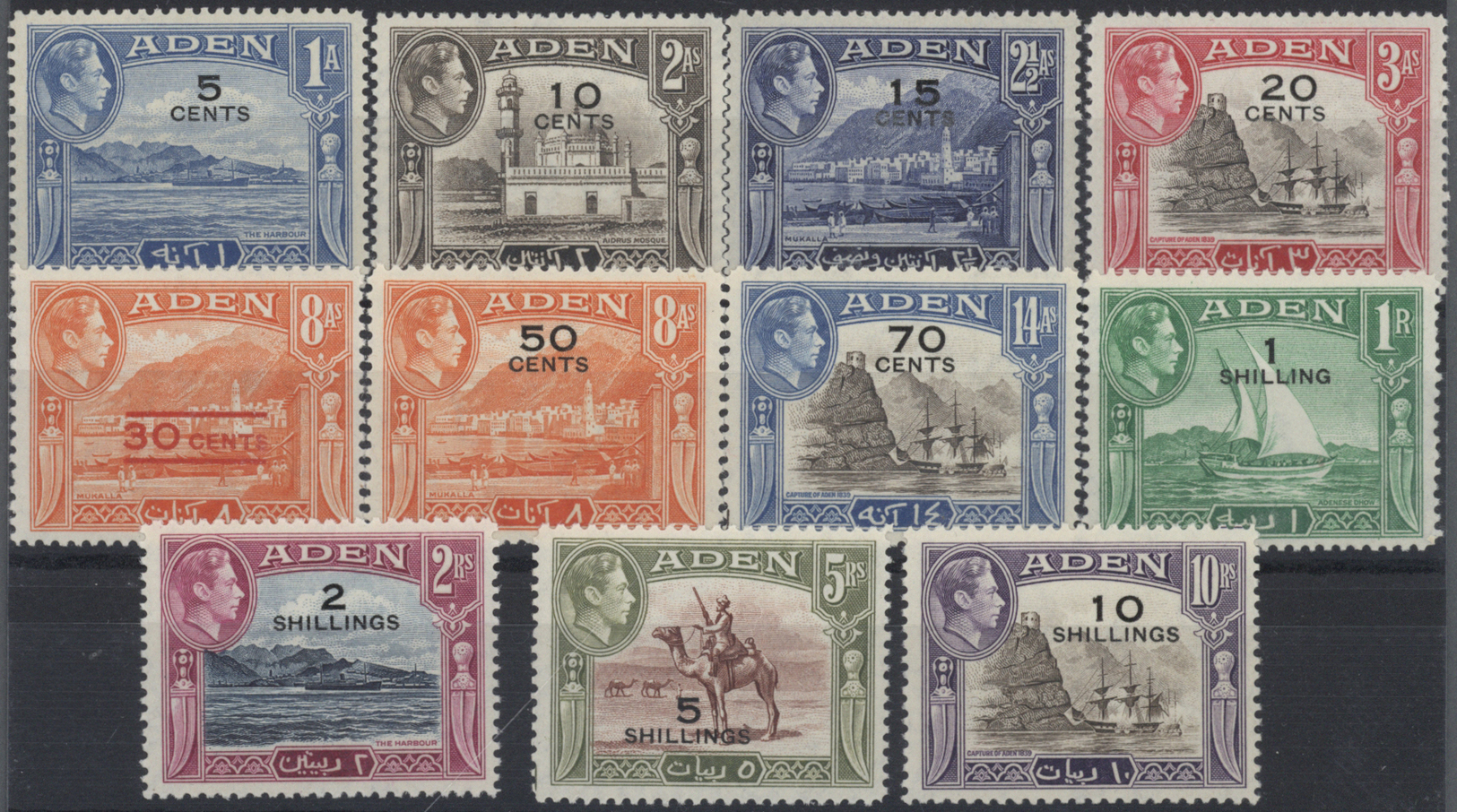 **/* Aden: 1937/1967, Aden And Protectorates, Mint Accumulation On Stockcards, E.g. 1939 Definitives, 195 - Yemen