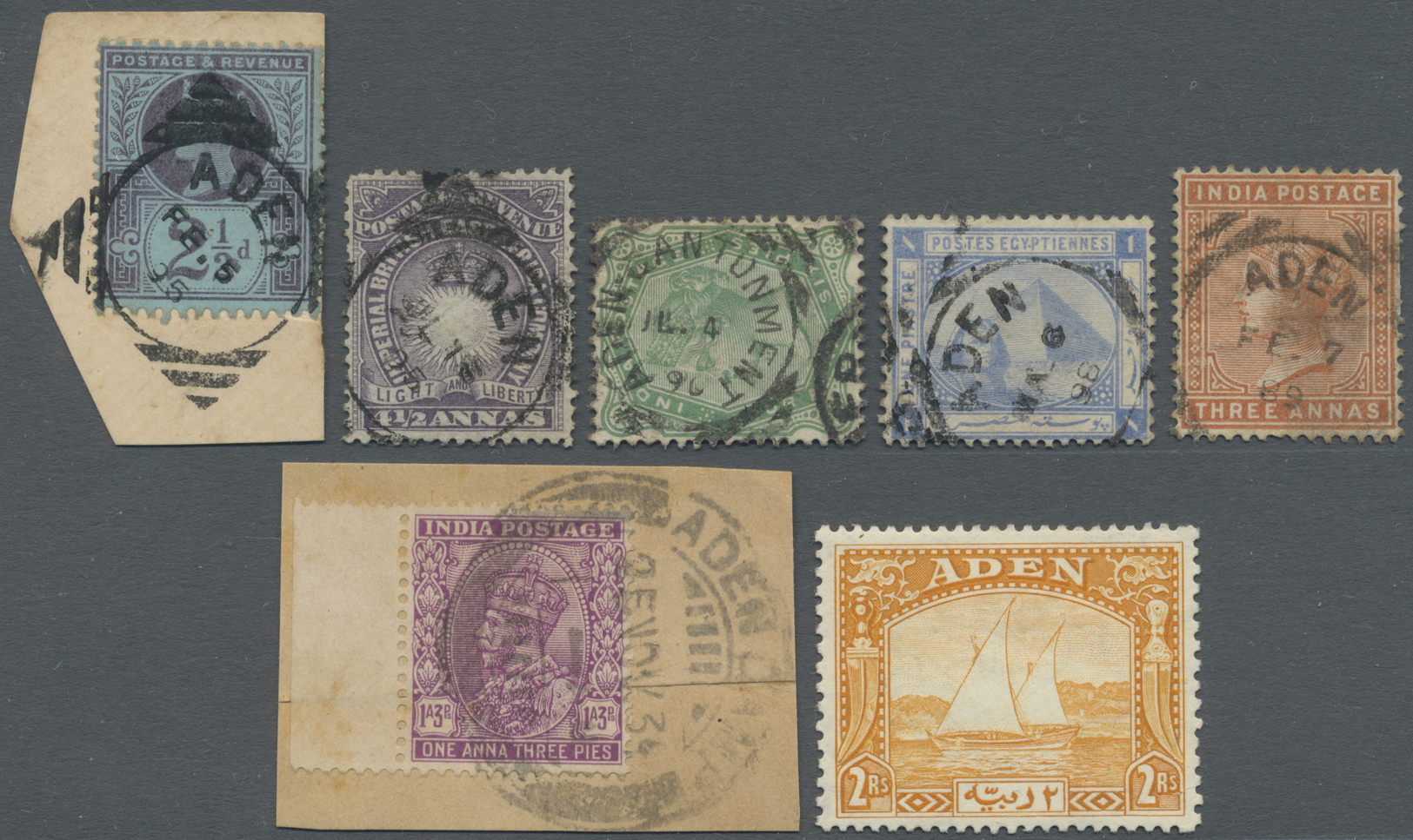 **/*/O/Brfst Aden: 1937/1953 (ca.), Accumulation In Album Incl. Seiyun And Hadhramaut With Several Better Issues - Yémen