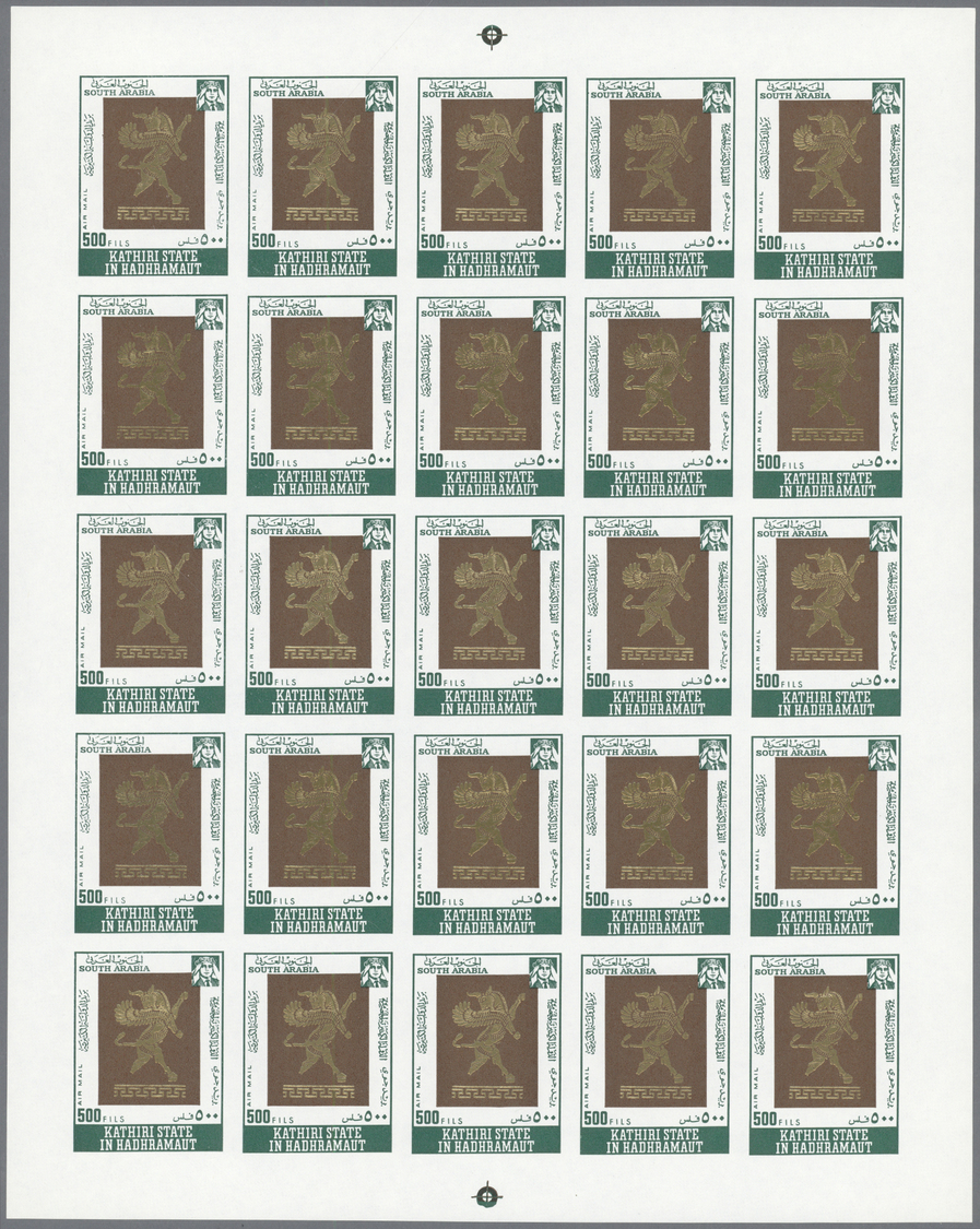 ** Aden: 1967/1968 (ca.), Accumulation From SEIYUN And HADHRAMAUT In Sheet Album With Complete Sets In - Yemen