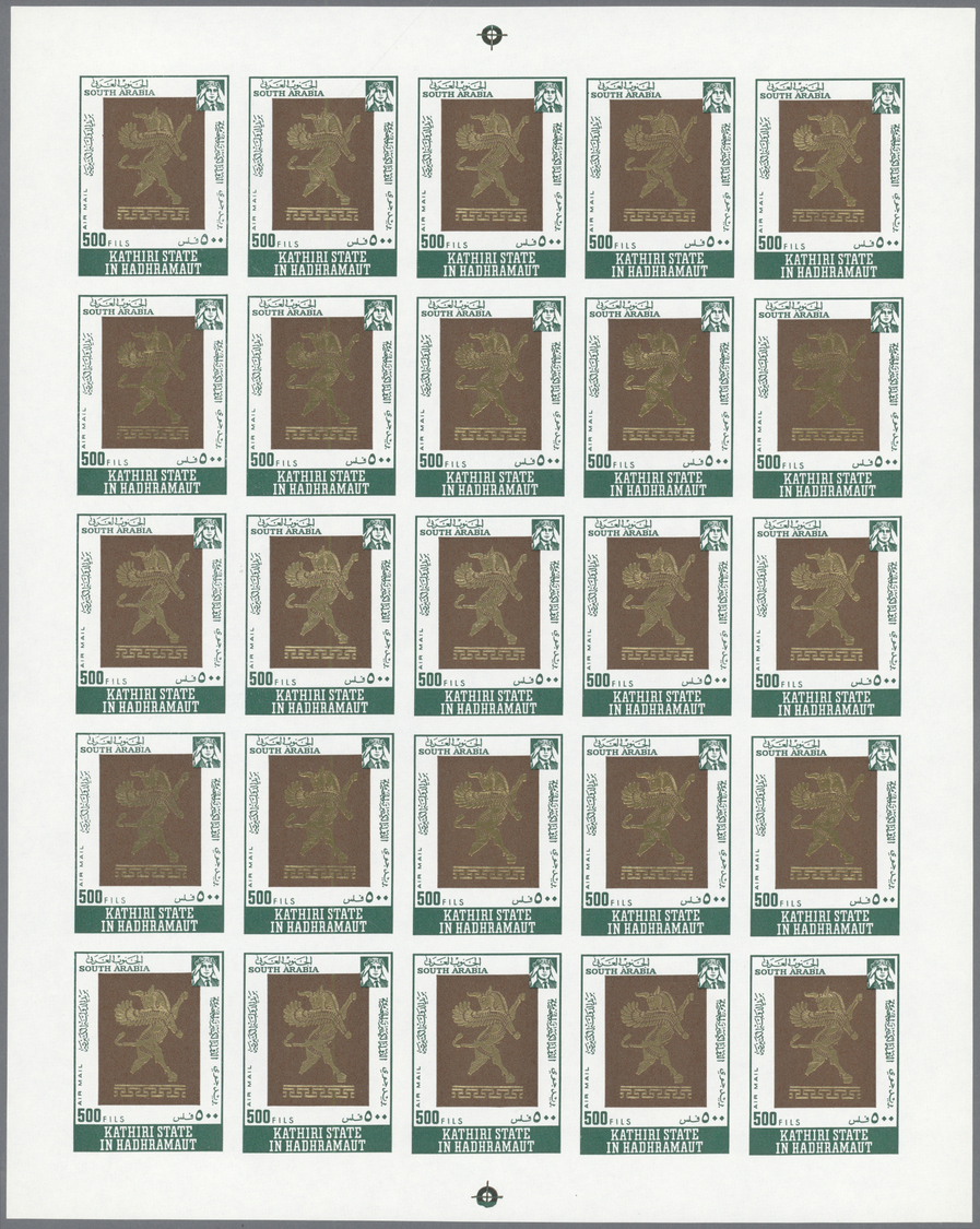 ** Aden: 1967/1968 (ca.), Accumulation From SEIYUN And HADHRAMAUT In Sheet Album With Complete Sets In - Jemen