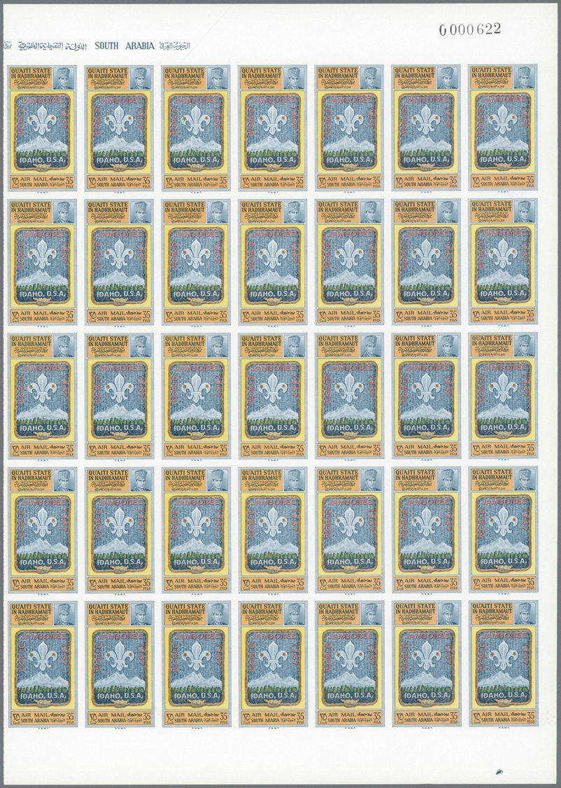 ** Aden: 1967/1968 (ca.), accumulation from SEIYUN and HADHRAMAUT in sheet album with complete sets in