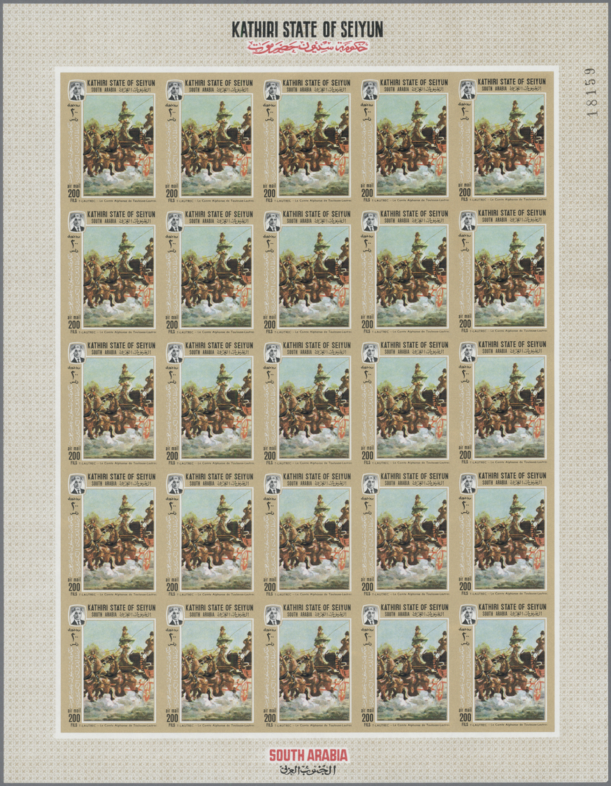 ** Aden: 1967/1968 (ca.), accumulation from SEIYUN and HADHRAMAUT in sheet album with complete sets in