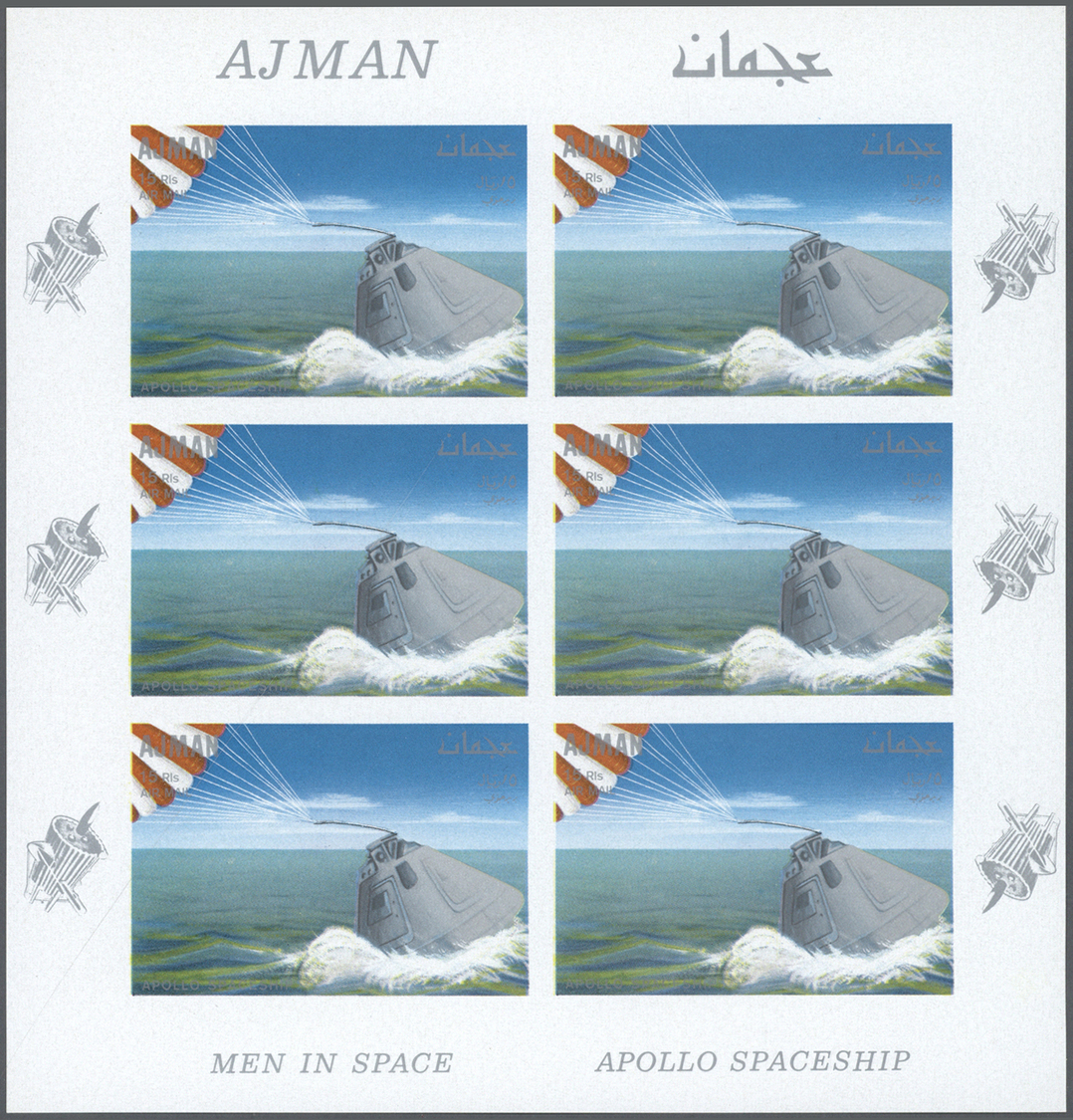 ** Adschman / Ajman: 1964/1969, U/m Accumulation Of Apprx. 74 Sheets (with Apprx. 1.100 Stamps) Incl. I - Ajman