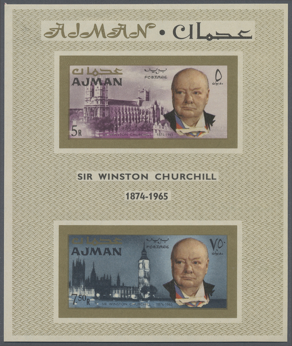 ** Adschman / Ajman: 1964/1968 (ca.), Collection In Stockbook With Different Perf. And Imperf. Stamps/s - Adschman