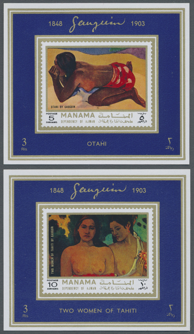 ** Adschman - Manama / Ajman - Manama: 1972, Paintings By Paul GAUGUIN Set Of Eight Different Imperfora - Manama