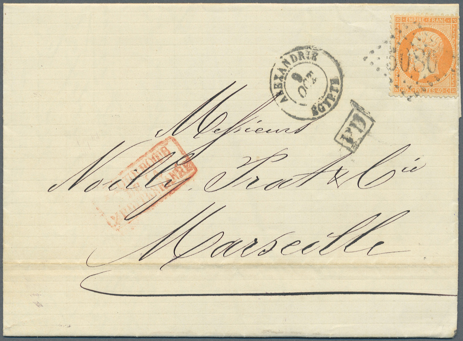 Br/GA Ägypten: 1866/1955, very nice lot of letters and postal stationaries, starting with four letters wit