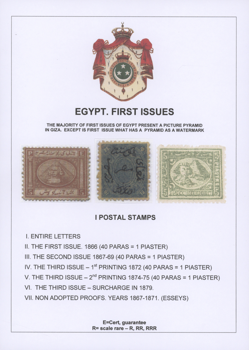 **/*/O/Br Ägypten: 1866-1879: EGYPT FIRST ISSUES: Specialized Collection Of The Various Mint And Used Stamps, - 1915-1921 Britischer Schutzstaat
