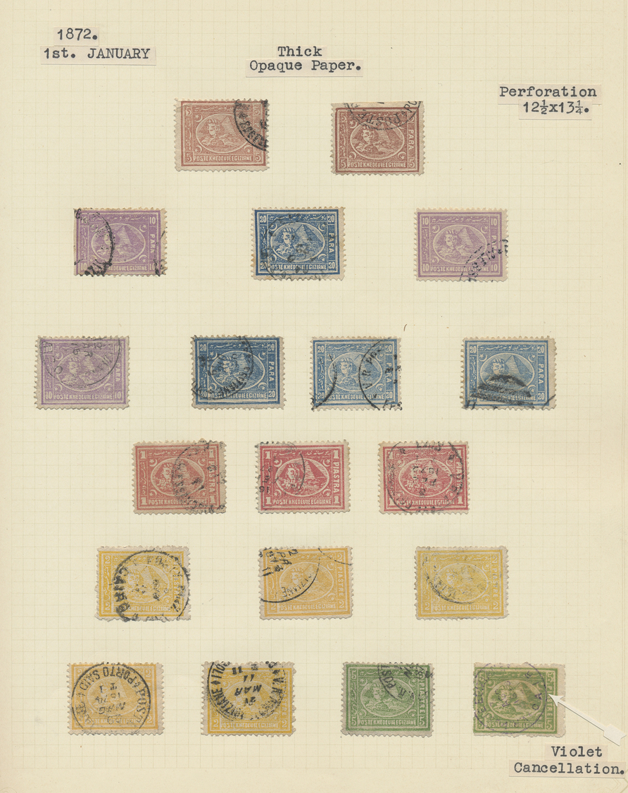 O/*/** Ägypten: 1872-1933: Mint And Used Specialized Collection, From Sphinx & Pyramid Issues With A Lot Of - 1915-1921 Protectorat Britannique