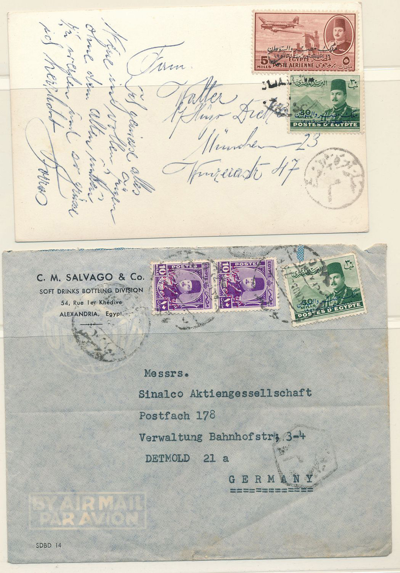 Br Ägypten: 1882-1953, Collection of more than 80 covers and cards, with a lot of good frankings (from