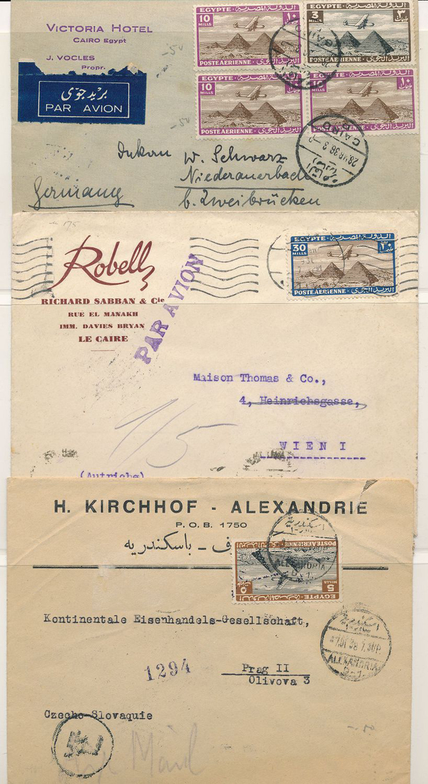 Br Ägypten: 1882-1953, Collection of more than 80 covers and cards, with a lot of good frankings (from