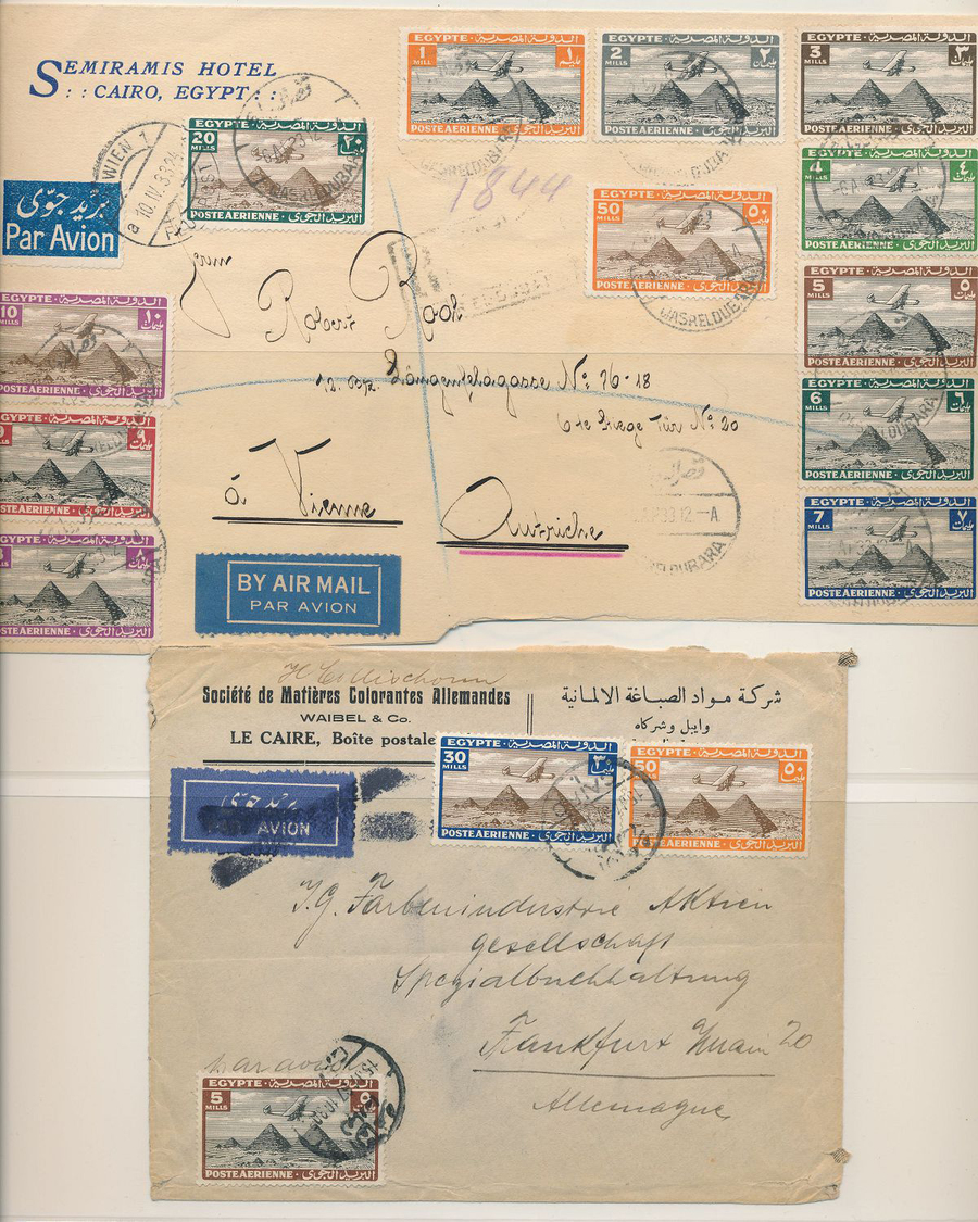 Br Ägypten: 1882-1953, Collection of more than 80 covers and cards, with a lot of good frankings (from