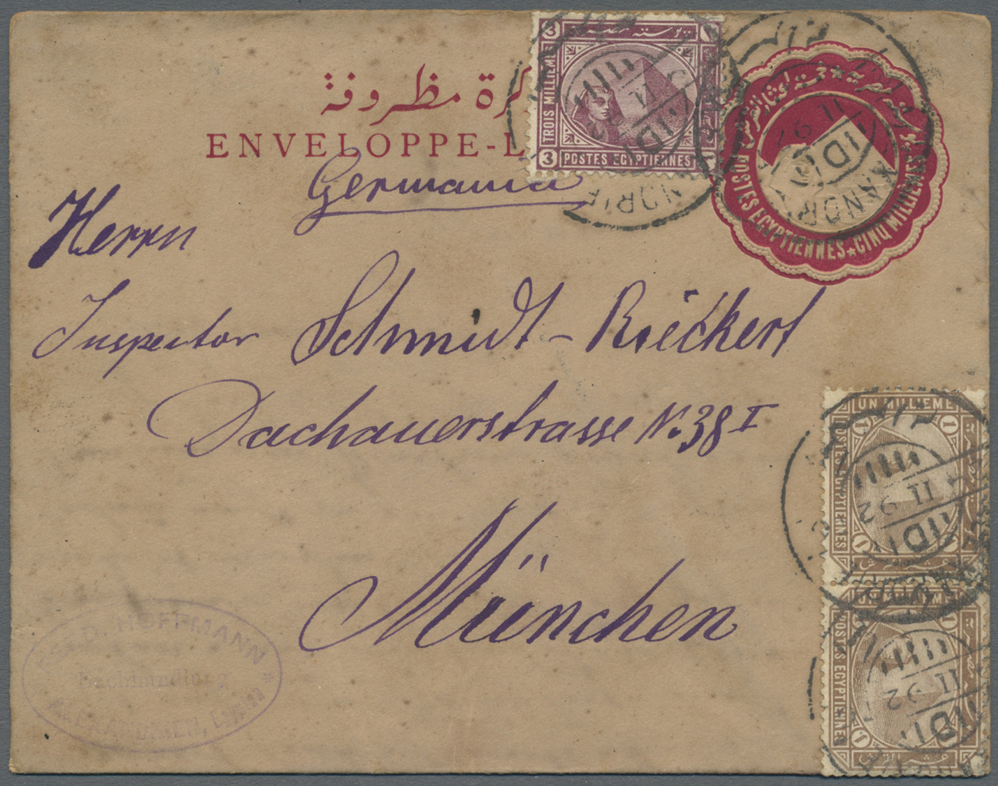 Br/GA/ Ägypten: 1890/1960 (ca.), Lot Of Ca. 120 Covers, Postcards, Postal Stationery And Souvenier Pc, Inc. - 1915-1921 Protectorat Britannique