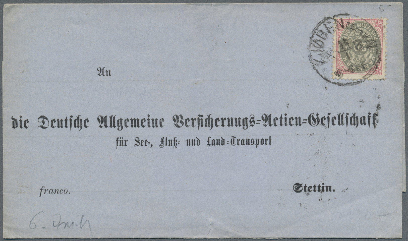 Br/GA/O Dänemark: 1835/1969, Sammlung von insgesamt ca. 110 Belegen und einigen losen Marken, angefangen mit