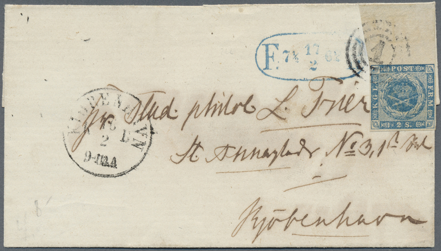 Br Dänemark: 1854-63: Gruppe Von Acht Frühen Und Seltenen, Teils Einzigartigen Briefen, Dabei 2 Sk. Von - Storia Postale
