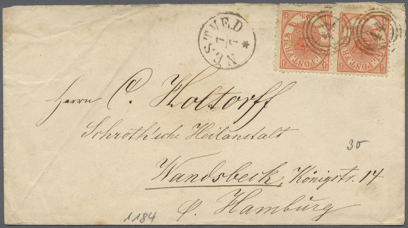 Br Dänemark: 1877, ab, interessnte Partie von ca. 177 Belegen, dabei frankierte Brief nach Thailand, in