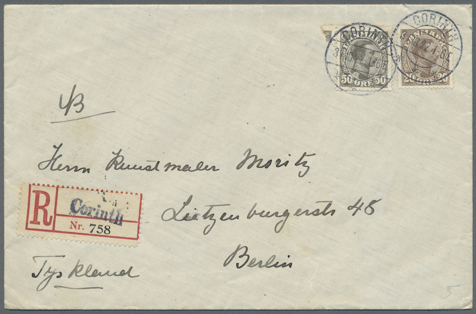 Br/ Dänemark: 1908/1965 (ca.), Inter. Bestand Mit Ca. 110 Briefen Und Ansichtskarten Dabei Viele Bessere - Lettres & Documents