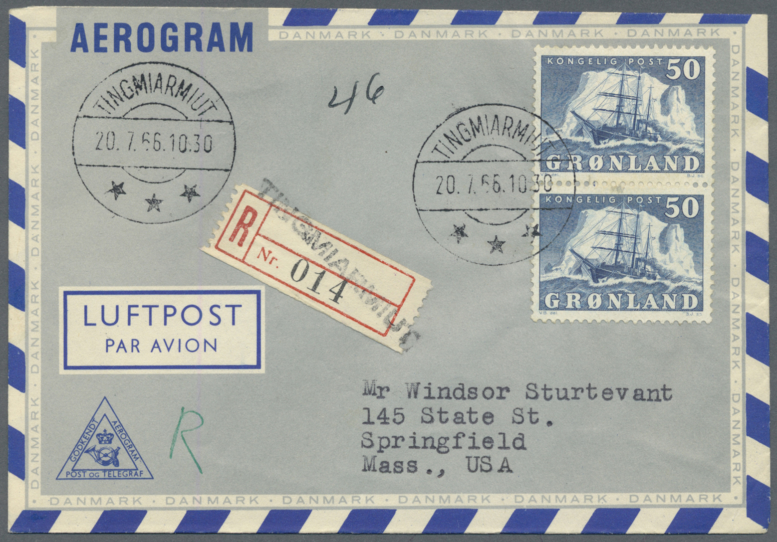 Br Dänemark - Grönland: 1956/1965, AEROGRAMMES: Unusual Group With 13 Formular Aerogrammes Incl. Some D - Covers & Documents