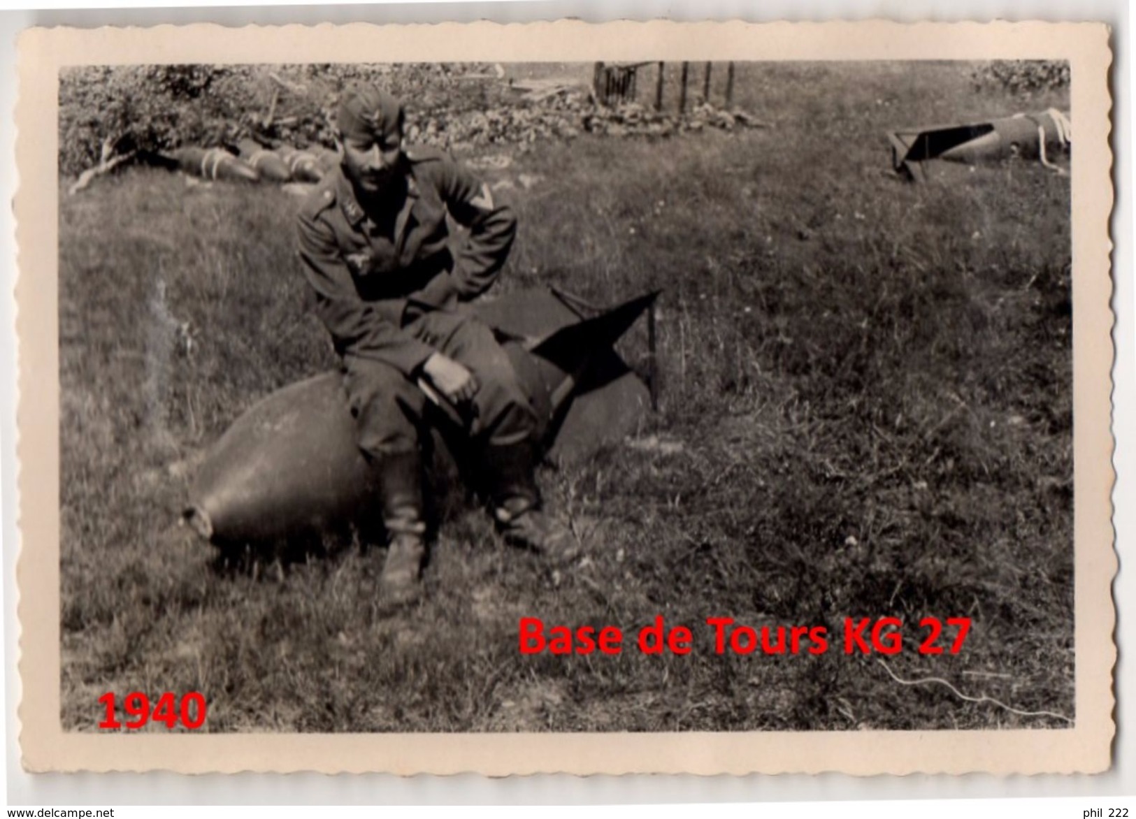 Photo Originale Luftwaffe KG 27 Tours Parcay Mesaly 1940 1939-1945 - 1939-45